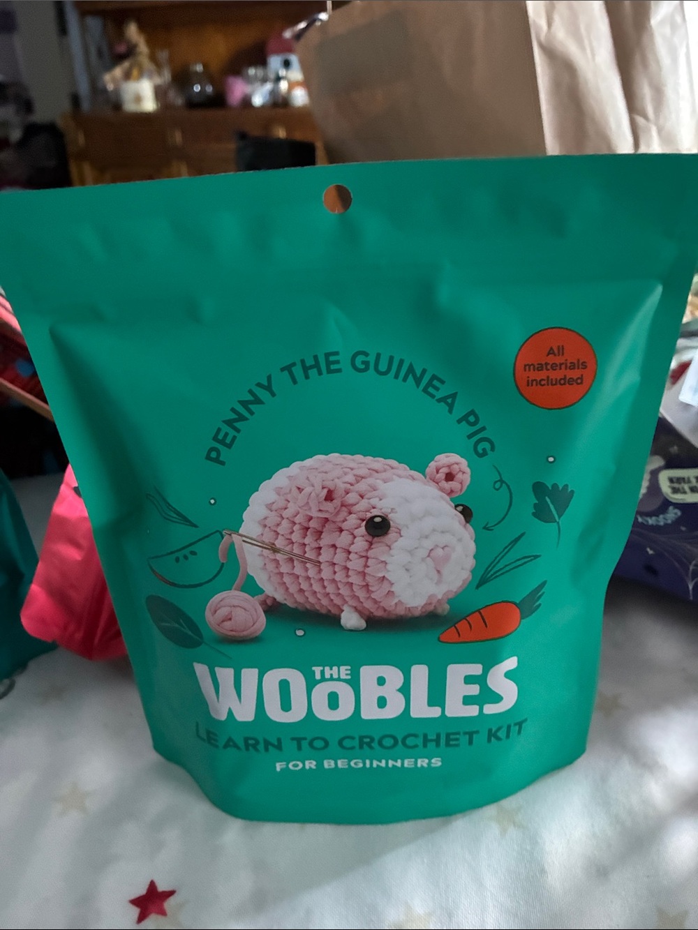 Woobles mystery crochet kit penny the guinea pig htf